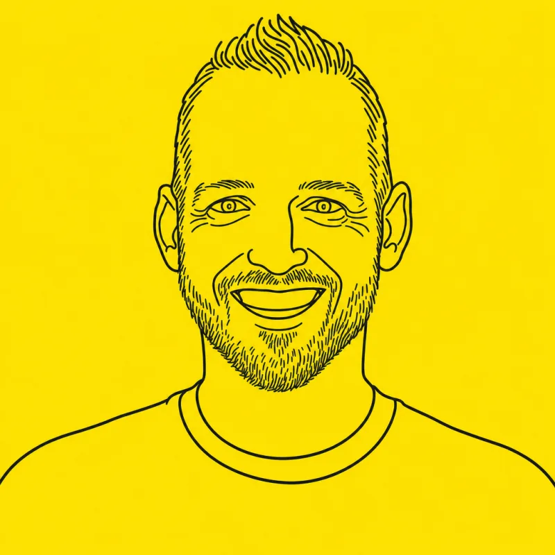 Handgetekend portret van Reinier