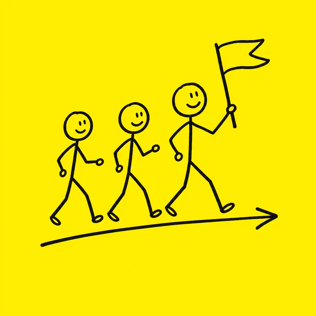 Handgetekende illustratie bij de training ChatGPT training voor gevorderden