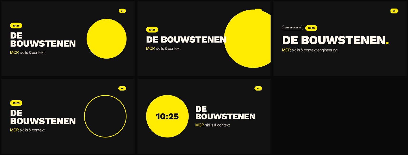 Vijf nieuwe divider-varianten, S3 gemarkeerd