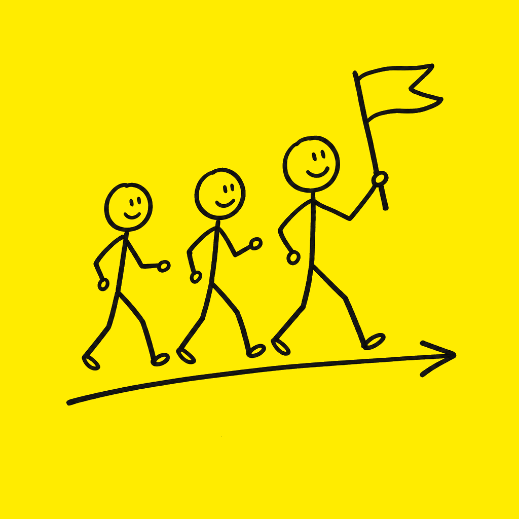 Handgetekende illustratie bij de training ChatGPT training voor gevorderden