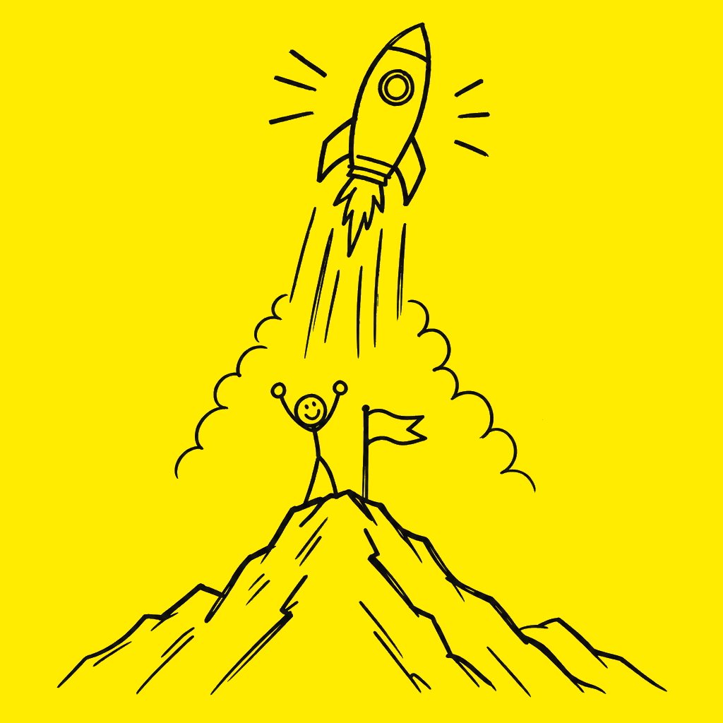 Handgetekende illustratie bij de training Training vibe coding voor beginners